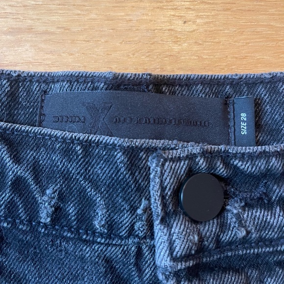 Alexander Wang Raw-Edge Trim Mini Jean Skirt 100% cotton, Waist: size 28 - Picture 3 of 6